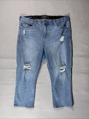Torrid Distressed Sky High Skinny Crop Jeans Size 20
